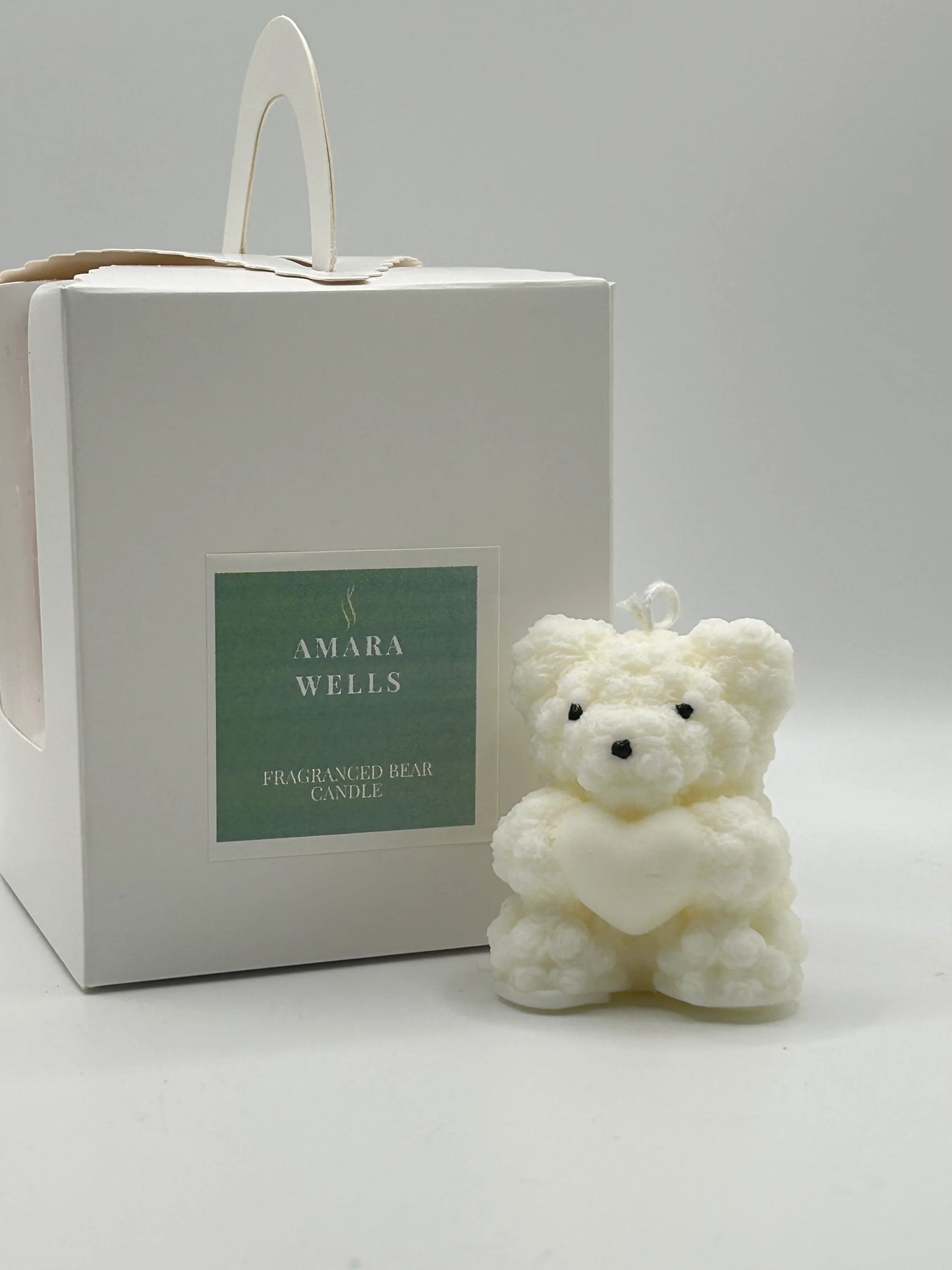 Soy Wax Scented Bear Candle - Baby Powder - Amara Wells