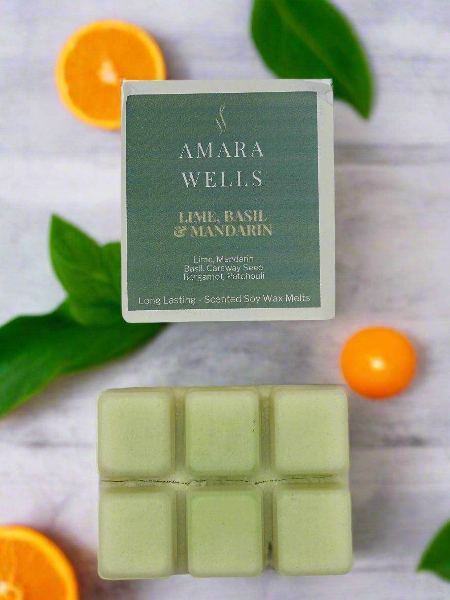 Lime, Basil & Mandarin - Wax Melt - Amara Wells
