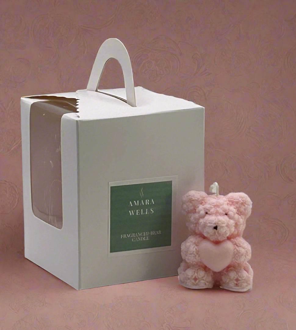 Soy Wax Scented Bear Candle - Baby Powder - Amara Wells