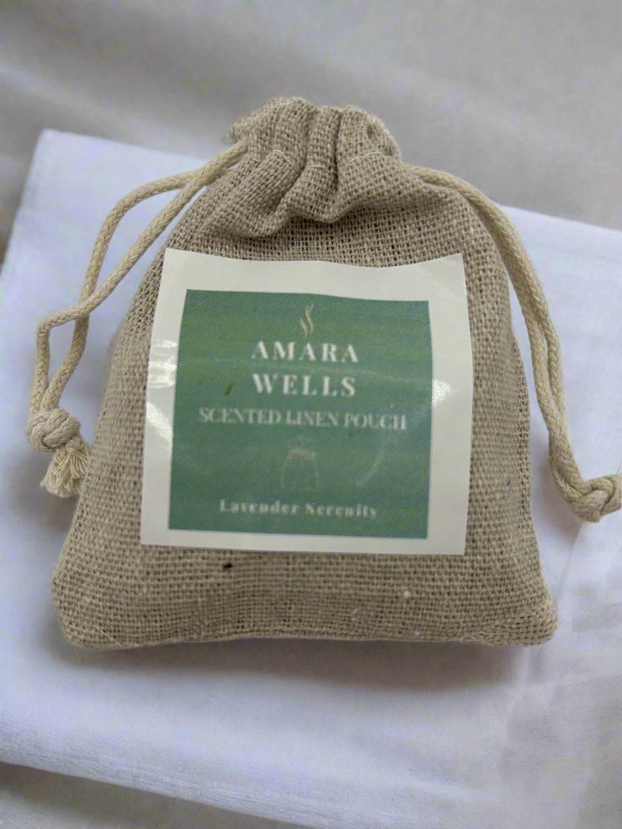 Lavender Serenity - Scented Linen Pouch - Amara Wells
