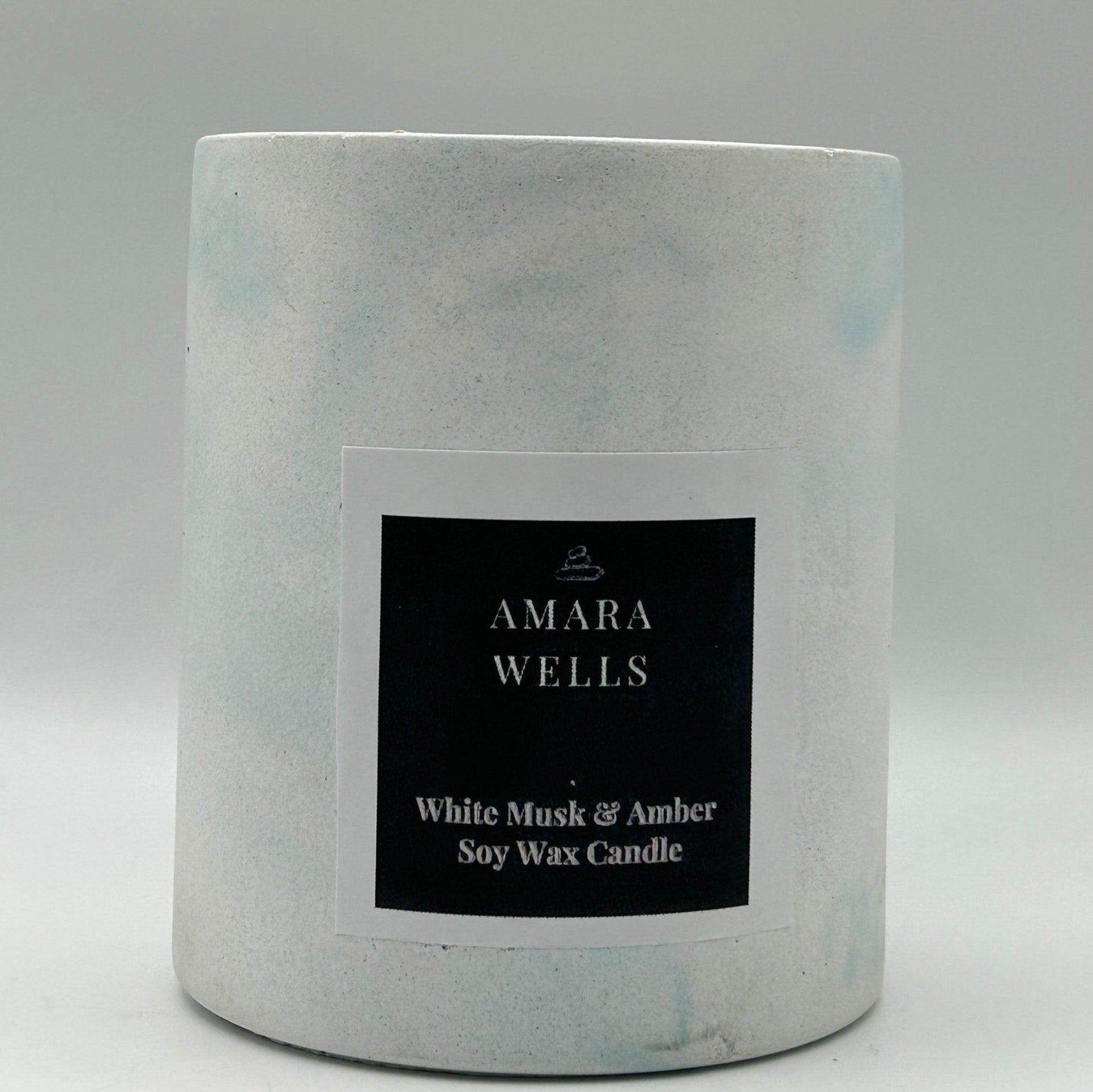 Concrete Candle Vessel - Soy Wax - Amara Wells