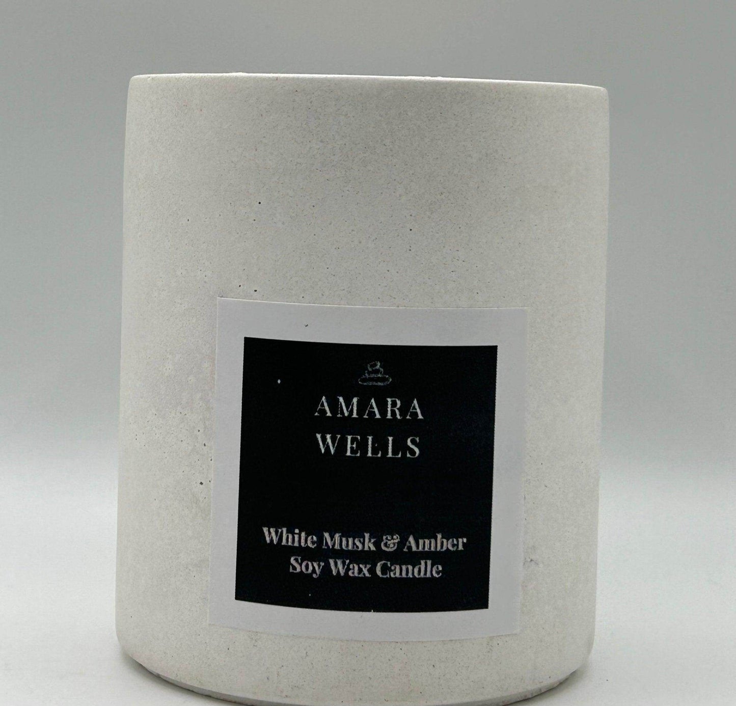 Concrete Candle Vessel - Soy Wax - Amara Wells