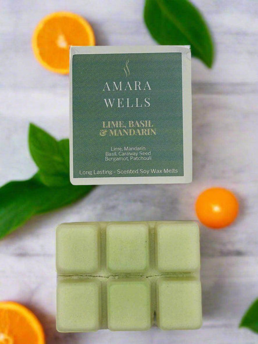 Lime, Basil & Mandarin - Wax Melt - Amara Wells