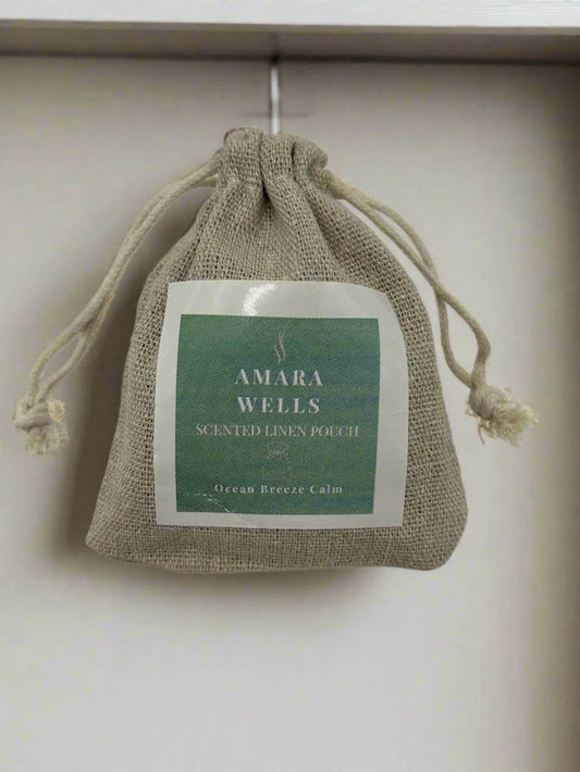 Ocean Breeze Calm - Scented Linen Pouch - Amara Wells