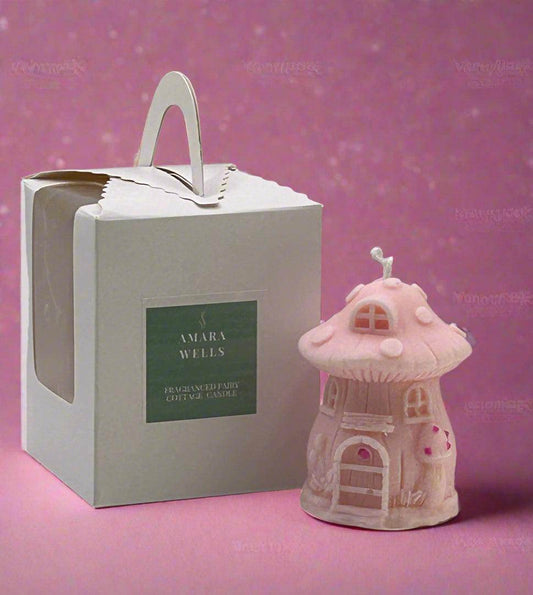 Fairy Cottage- Soy Wax Candle - Baby Powder scent - Amara Wells