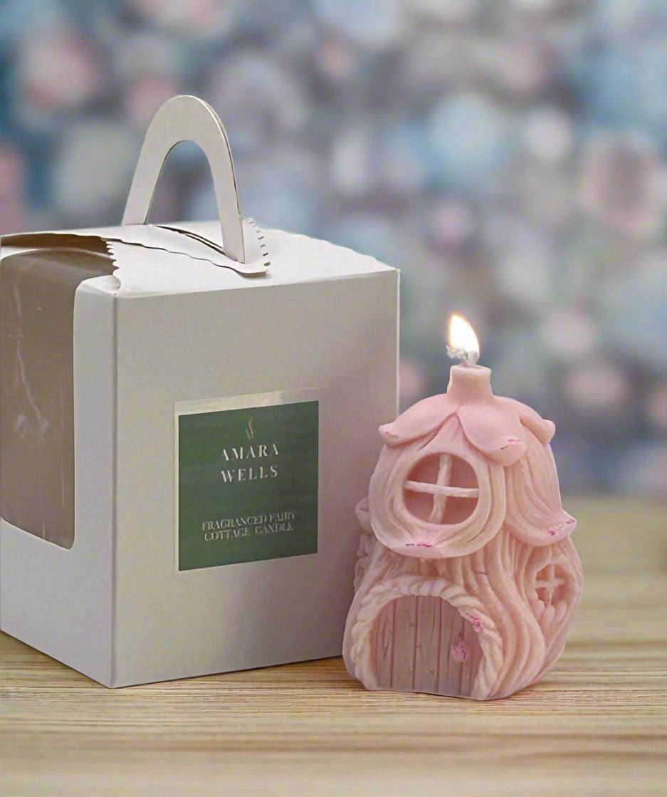Fairy Cottage- Soy Wax Candle - Baby Powder scent - Amara Wells