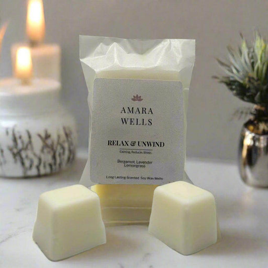 Relax & Unwind - Soy Wax Melt - Wellness Collection - Amara Wells