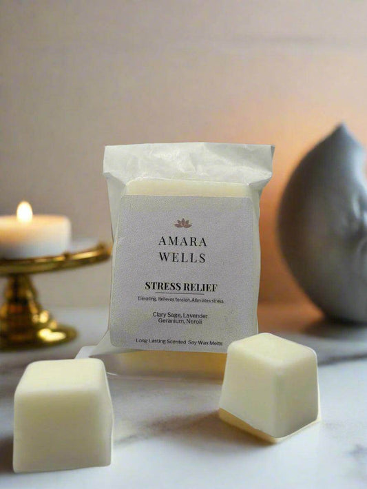 Stress Relief - Soy Wax Melt - Wellness Collection - Amara Wells