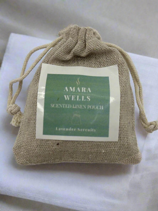 Lavender Serenity - Scented Linen Pouch - Amara Wells