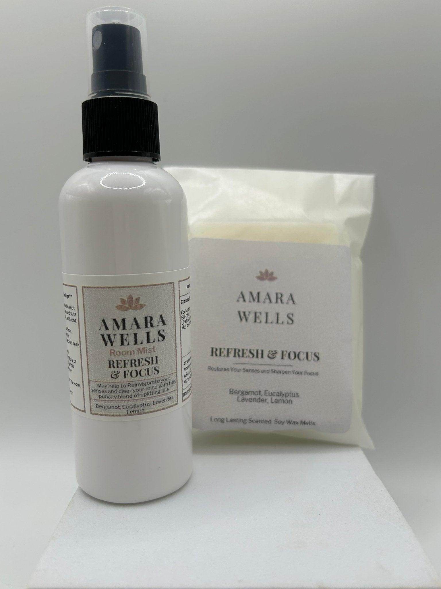 Refresh & Focus - Wax Melt & Room Mist - Duo Set - Wellness - Amara Wells